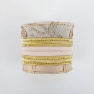 Rose Gold Lace Sequin Fabric Bracelet Wrist Wallet